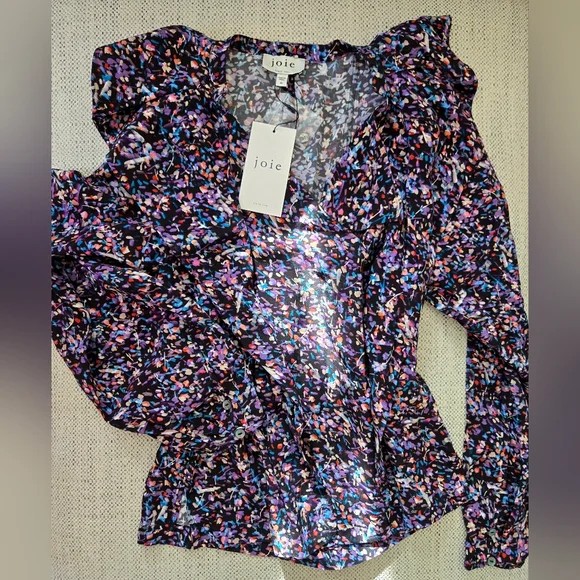 NWT JOIE Women's Multicolor Floral Top Size:XS